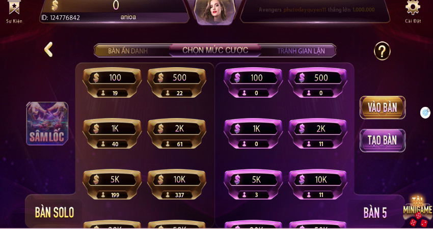 Hướng dẫn các bước tham gia chơi sâm lốc