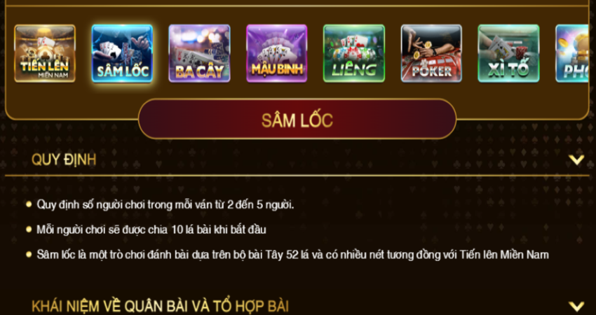 Quy luật khi chơi sâm lốc tại gem win